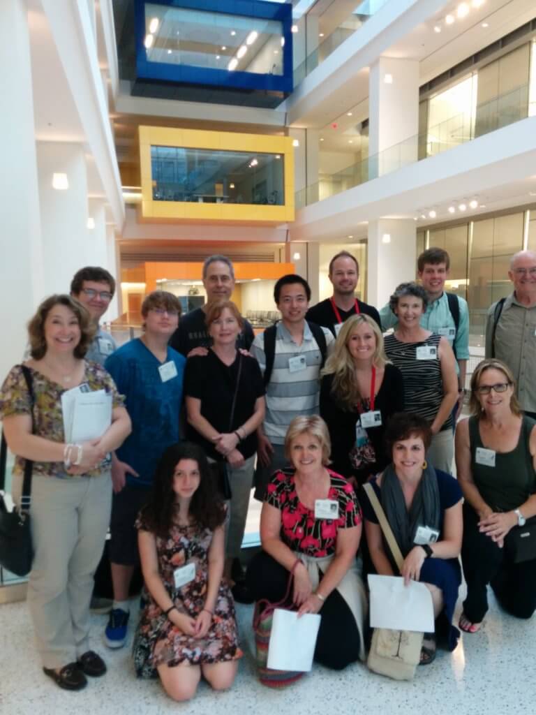 Group photo of NSA members in NIH research building