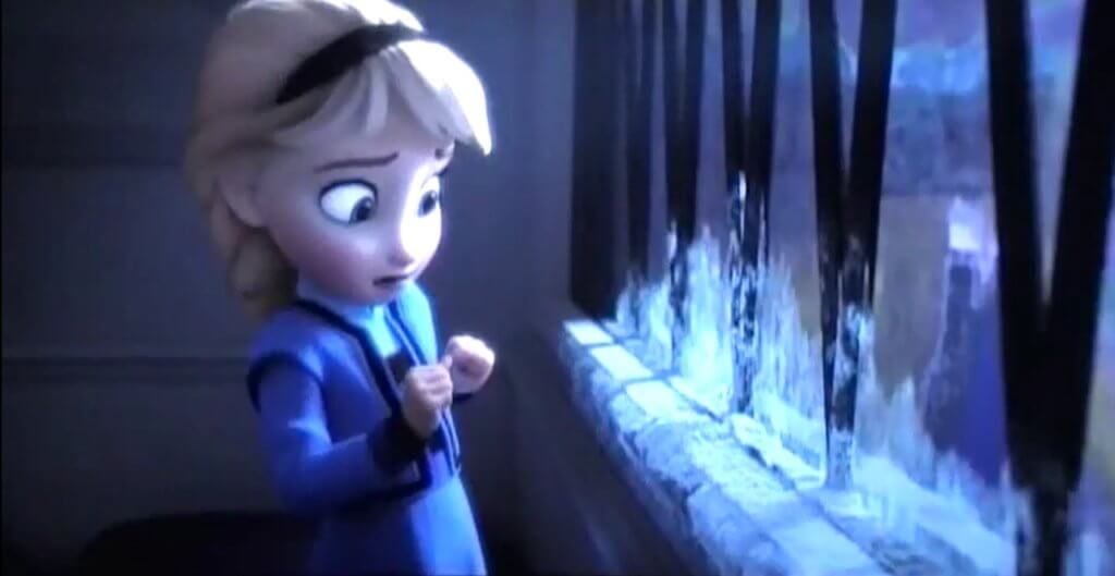 Image of young Elsa from the film "Frozen"