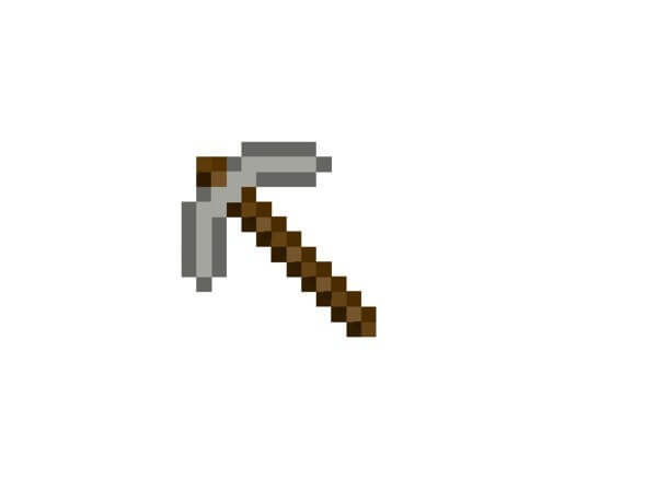 Stone pickaxe from the video game Minecraft